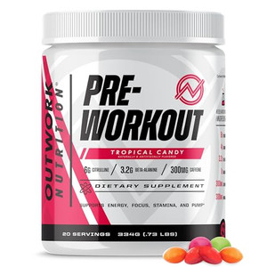 Outwork Nutrition Preworkout for Men & Women - Nootropic Pre Workout Without Creatine, Pre-Workout Powder with Taurine Rhodiola Citrulline Malate Bet