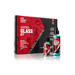 DIAMOND PRO TECH Glass Kit  30ml Plus Prep 100ml Kit; 12 Month Hydrophobic Protection; Nanodiamond Coating; Smooth Finish; Lasting Protection, 1 (DP