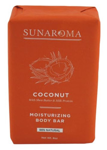 Sunaroma Soap Bar Coconut 8 Ounce (236ml) (6 Pack)