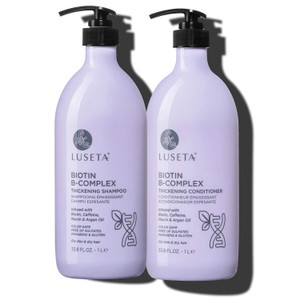 Luseta Biotin B-Complex Shampoo & Conditioner Set for Hair Growth and Strengthener - Hair Loss Treatment for Thinning Hair With Biotin Caffein and Ar