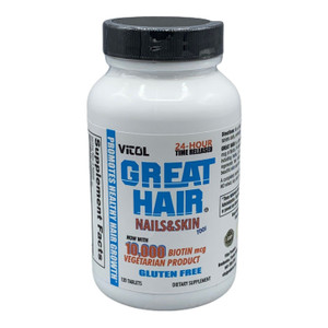 Vitol Great Hair Time Released 10,000 mcg Biotin, 120 Tablets