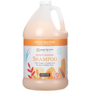 Ginger Lily Farms Botanicals Moisturizing Shampoo for All Hair Types, Coco Mango, 100% Vegan & Cruelty-Free, Coconut Mango Scent, 1 Gallon (128 fl oz