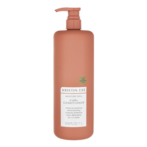 Kristin Ess Hair Moisture Rich Curl Conditioner, 33.8 fl oz, For Curly + Wavy Hair, Detangler, Vegan, Sulfate, Paraben and Silicone Free, Color + Ker