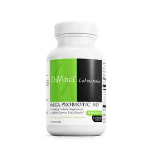 DAVINCI Labs Mega Probiotic ND - Non-Dairy Probiotic Supplement Supports Gut, Digestive & Brain Health* - Gut Health Support Supplement with Non-Dair
