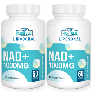 Maripolio Liposomal NAD+ 1000 mg Supplement | High Bioavailability Liposomal Delivery | Cellular Energy & Wellness Support | Pure NAD+ Dietary Supple