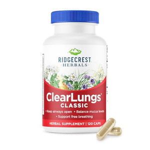 RidgeCrest Herbals ClearLungs Classic, Daily Health Supplement, Natural Lung and Nasal Wellness Formula for Bronchial, Respiratory, Immune, Sinus, an