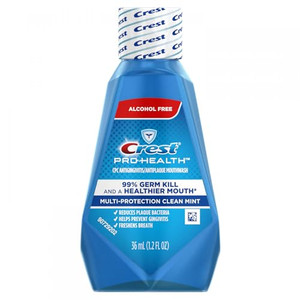 Crest Pro-Health Mouthwash, Alcohol Free, Multi-Protection Clean Mint 1.2 oz (Pack of 48)