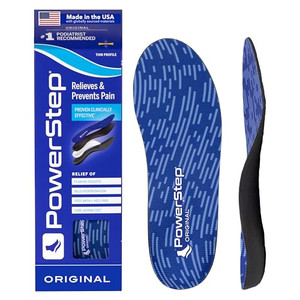PowerStep Original Insoles, Arch Pain Relief Orthotics, Tight Shoes, Foot Support for Plantar Fasciitis, Mild Pronation, Foot & Arch Support Inserts,