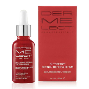 Dermelect Cosmeceuticals Outcrease Retinol Trifecta Serum for Face Anti Aging Serum, 3 types of Retinol, Vitamin E Hydrating & Smoothing Treatment fo