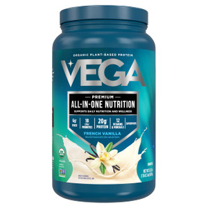 Vega Organic All-in-One Vegan Protein Powder, French Vanilla -Superfood Ingredients, Vitamins for Immunity Support, Keto Friendly, Pea Protein for Wo