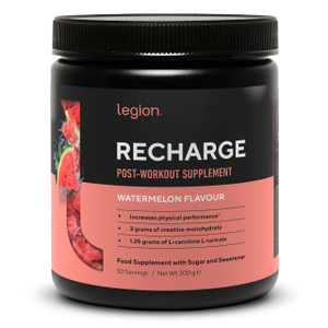 LEGION Recharge Post Workout Supplement - All Natural Muscle Builder & Recovery Drink with Micronized Creatine Monohydrate. Naturally Sweetened & Fla