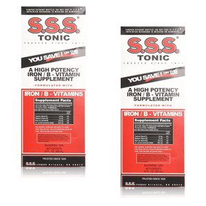 S.S.S. Tonic Iron and Vitamin B Supplement Liquid, Large 20 oz (Pack of 2)