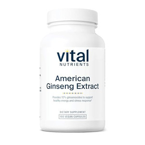 Vital Nutrients - American Ginseng - Energy Support - Mental and Physical Endurance - 100 Vegetarian Capsules per Bottle - 250 mg