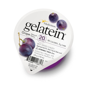 Medtrition Gelatein Grape - High Protein, Sugar Free Gelatin with 20 grams of protein | Ideal for clear liquid diets, swallowing difficulties, bariat