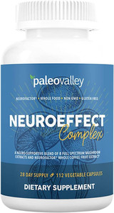 Paleovalley NeuroEffect - Neuro Mushroom Coffee Nutritional Supplement for Focus, Memory, and Energy Support - 28-Day Supply - 8 Full Spectrum Mushro