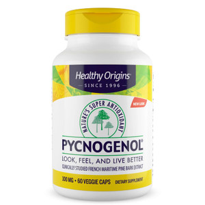 Healthy Origins Pycnogenol 100 mg (Nature's Super Antioxidant, Non-GMO, Gluten Free, Cardiovascular Support), 60 Veggie Caps