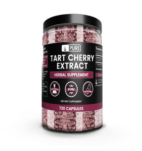 PURE ORIGINAL INGREDIENTS Tart Cherry Extract (730 Capsules) No Magnesium Or Rice Fillers, Always Pure, Lab Verified