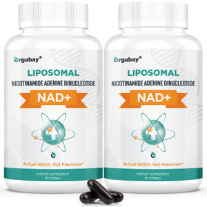 Orgabay Liposomal NAD+ Supplement 500 mg, High Absorption, Boost NAD+ with TMG 250 mg, Actual NAD Plus More Efficient Than Nicotinamide Riboside, Sup