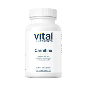 Vital Nutrients Carnitine 500mg - L-Carnitine Supplement for Heart Health Support - Vegan Energy Support Supplement - Gluten, Dairy, Soy Free - Non-G