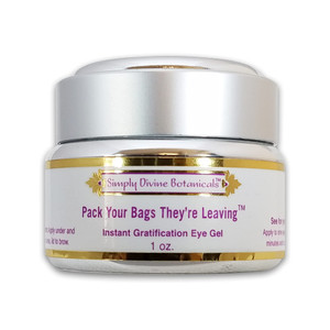 Simply Divine Botanicals Pack Your Bags They're Leaving Eye Gel - Natural and Organic Treatment to Hydrate and Instantly Reduce Puffiness, 1 oz