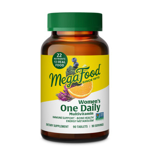 MegaFood Womens Multivitamin One Daily - Multivitamin for Women - Vitamin C, Vitamin D, Iron & B Vitamins - Bone, Energy Metabolism & Immune Support