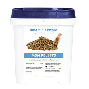 SmartEquine Smart & Simple MSM Pellets | Helps Manage Effects of Stress | Horse Supplement Aids in Cellular and Tissue Strengthening | 56 Servings |