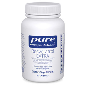 Pure Encapsulations Resveratrol EXTRA - 100 mg Trans-Resveratrol - For Healthy Cellular & Cardiovascular Function* - Antioxidants Supplement - Non-GM