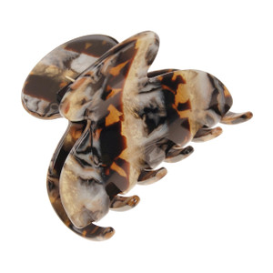 France Luxe Small Hair Clip for Women, Couture Claw Clip, Lasco Brown, Strong Grip, Lightweight Comfort, Damage-Free French Design, Ideal for Half-Up