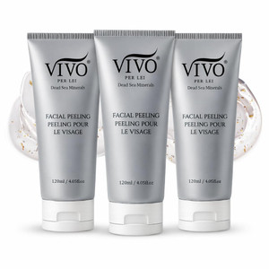 Vivo Per Lei Facial Peeling Gel - Helps Address Dead Skin Buildup - Gentle Exfoliating Gel for Rough, Dry, Sensitive or Mature Skin - Face and Body S