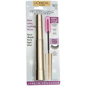 L'Oreal Paris Telescopic Mascara, Black [905] 0.27 oz (Pack of 5)