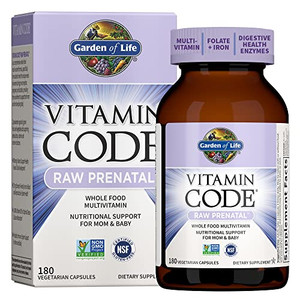 Garden of Life Vitamin Code®, RAW Prenatal, 180 Vegetarian Capsules