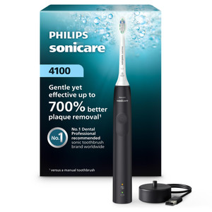 Philips Sonicare 4100 Series Electric Toothbrush - Sonic Toothbrush with Advanced Sonic Technology, Pressure Sensor, Two Intensity Settings, Smartime