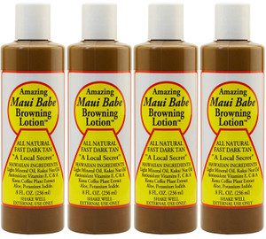 Maui Babe Browning Lotion 8 Ounces (Pack of 4)