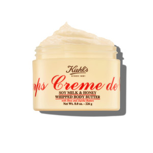 Kiehl's Creme de Corps Whipped Body Butter, Gentle Body Lotion that Nurtures and Moisturizes the Skin, Infused with Soy Milk and Honey, Provides Rich