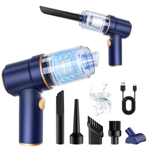 KMM Handheld Car Vacuum Cleaner, 9000Pa Vacuum Cleaner and Air Duster, 120W High Power Hand Held Vacuum with LED Light and Multi-Nozzles for Car, Hom