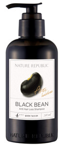 Nature Republic Black Bean Anti Hair Loss Shampoo - Effective for Thinning Hair and Hair, Gloss, Nourish, Hydration, Shine 300ml /10.14 Oz