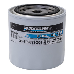 Quicksilver 802893Q01 Water Separating Fuel Filter for Mercury and Mariner Outboards and MerCruiser Sterndrive and Inboard Engines
