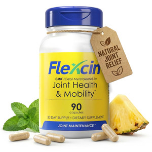 Flexcin Joint Health & Mobility Formula with CM8 (Cetyl Myristoleate) - Joint Supplements for Men and Women with Glucosamine, MSM, Collagen Type II -