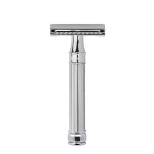 Edwin Jagger Double Edge Safety Razor With Long Handle (Blue) (Barley)