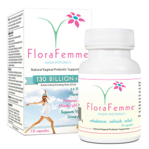 FLORAFEMME - pH Vaginal Probiotics Suppository - Supports pH Balance of Yeast & Bacteria for Feminine Freshness. Supports Restoration of Healthy Vagi