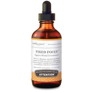 Herbalogic - Fixed Focus Liquid Herb Drops - Non-Addicting Support for Increased Attention, Concentration & Focus - Contains White Tea, a Naturally B