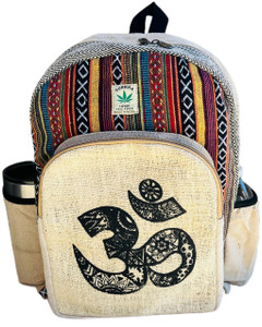 Gurkha Handmade Himalayan Hemp Backpack 17 IN Large Backpack Hippie, Festival, Hiking, Laptop & Tablet Backpack - Handmade In Mt. Everest Country Nep
