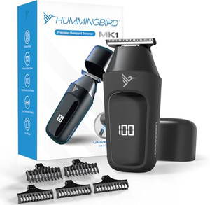 HUMMINGBIRD MK1 Compact Trimmer  Portable Electric Beard & Body Hair Trimmer for Men, Cordless USB-C Rechargeable, Face & Body Groomer, Travel Shave