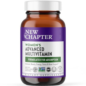 New Chapter Women's Multivitamin Advanced Formula for Stress, Bone, Immune, Beauty & Energy Support, Higher Levels of Whole-Food Fermented Essential