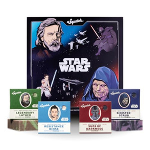 Dr. Squatch Star Wars Soap Collection Episode 1 with Collectors Box - Mens Natural 4 Pack Bundle - Star Wars Soap for Men