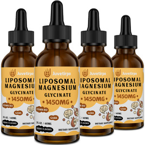 Magnesium Glycinate Liquid Drops - Liposomal Chelate with Cherry Flavor for Easy Absorption, Promotes Sleep, Mood, Intestinal & Bone Health, Reduces