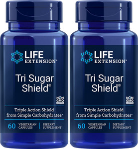 Life Extension Tri Sugar Shield, 60 Vegetarian Capsules (Pack of 2)