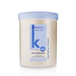 SALERM - Hydrating Hair Mask - Deep Impact Plus - 1000 ml - Deep Hair Hydration - For Use After Keratin Shot + Keramix Treatment - Smooth and Straigh
