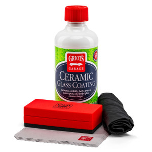 Griot's Garage Ceramic Glass Coating Kit for Car Detailing, Includes SiO2 Hydrophobic Protective Formula, Applicator Pad, and Towels, 10867
