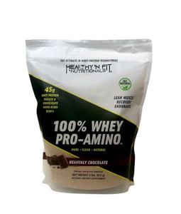 Healthy N Fit 100% WHEY PRO-AMINO v2.0-Chocolate (2lb): 100% Whey Protein PLUS Peptides From Americas #1 Brand in Supplements, Technology and Purit